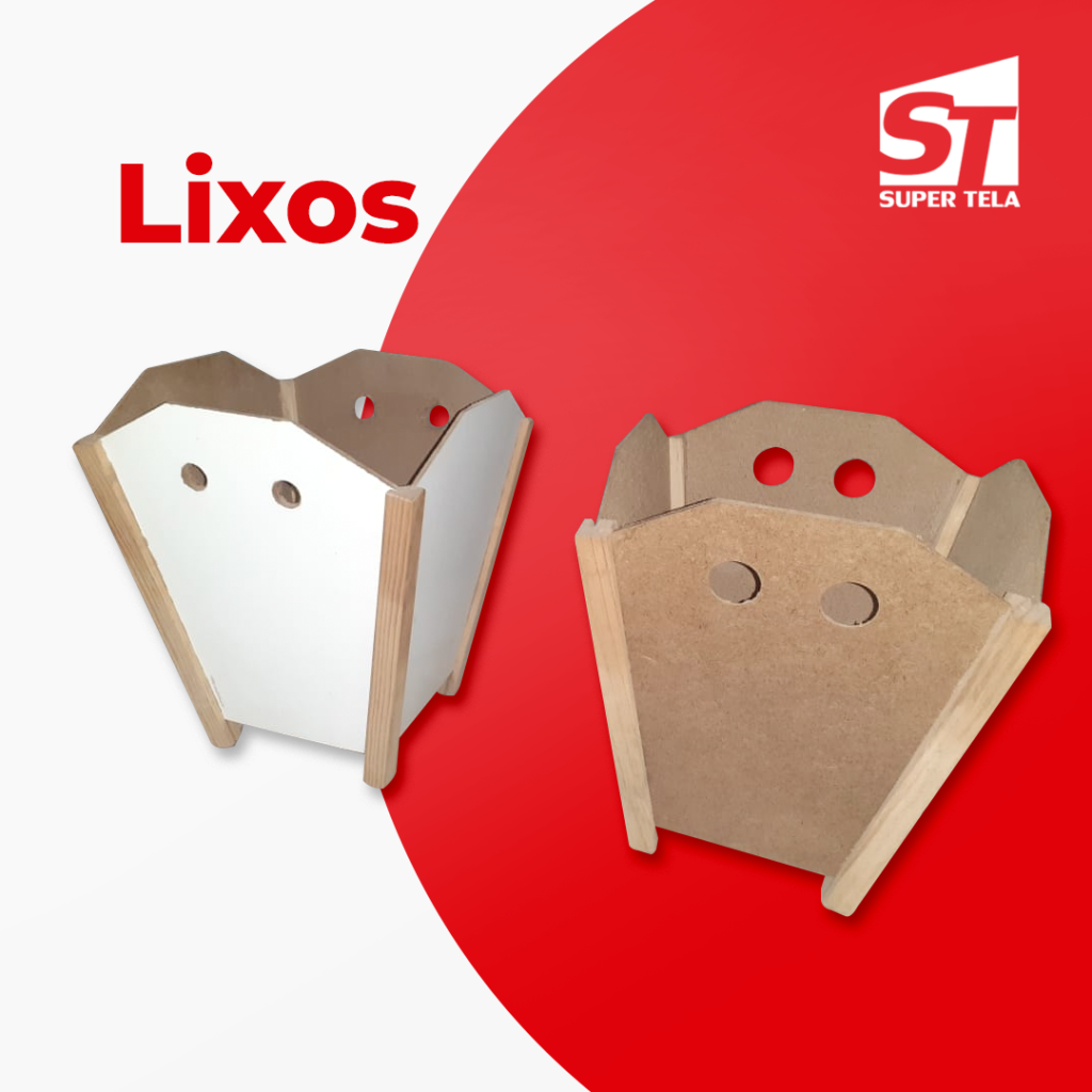 Lixeira de Madeira Ecológica - Mdf