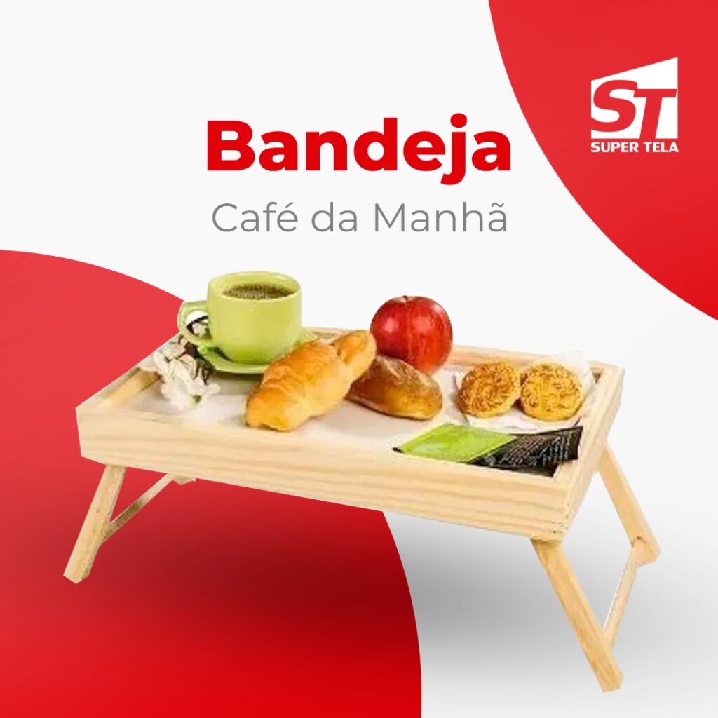 Bandeja / Mesa de Cama Com Pés