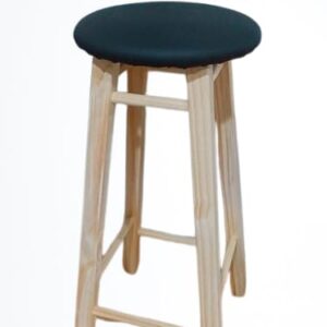 Banco em madeira Pinus – 75 cm com Assento Estofado