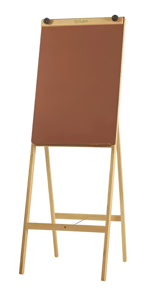 Cavalete Porta Bloco Flip Chart - 1,80 m - Painel Marrom