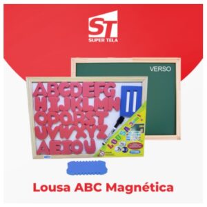 Lousa ABC Magnética - Dupla Face 40x30, com letras em EVA
