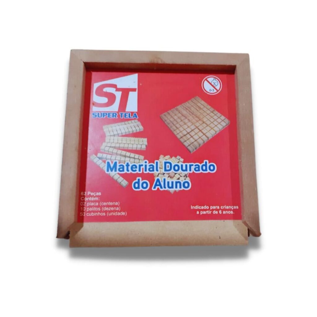 Material Dourado 111 peças - Caixa de Madeira
