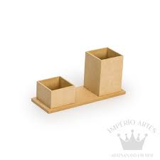 Porta Lápis/Caneta E Clips MDF