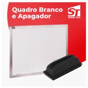 Quadro Branco 40x30 - Moldura em Alumínio