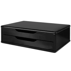Suporte para Monitor - 2 Gavetas Preto