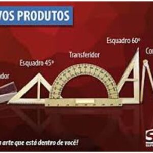 Kit Geométrico Professor Quadro Verde em Mdf com 5 peças