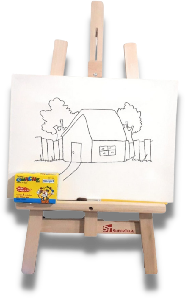 Kit Pintura com cavalete