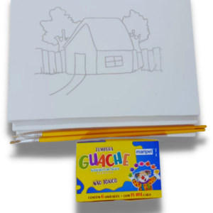 Kit Pintura Tela Riscada 16×22