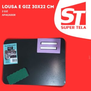 Lousa Infantil Blackboard 30×22 cm -giz e apagador