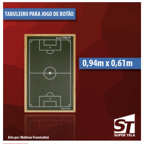 Tabuleiro para Jogo de Botão - 90x60 cm